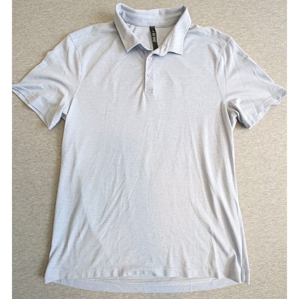 Lululemon Polo Shirt Extra Large Evolution Short Sleeve BLWL Blue Willow Golf